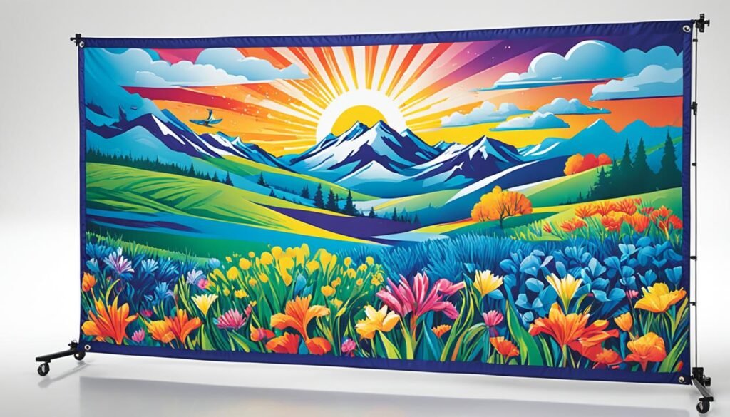 Dye-sublimation print on polyester material