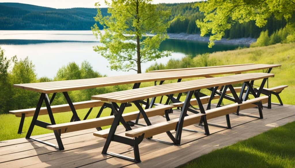 folding beer benches for portable outdoor seating