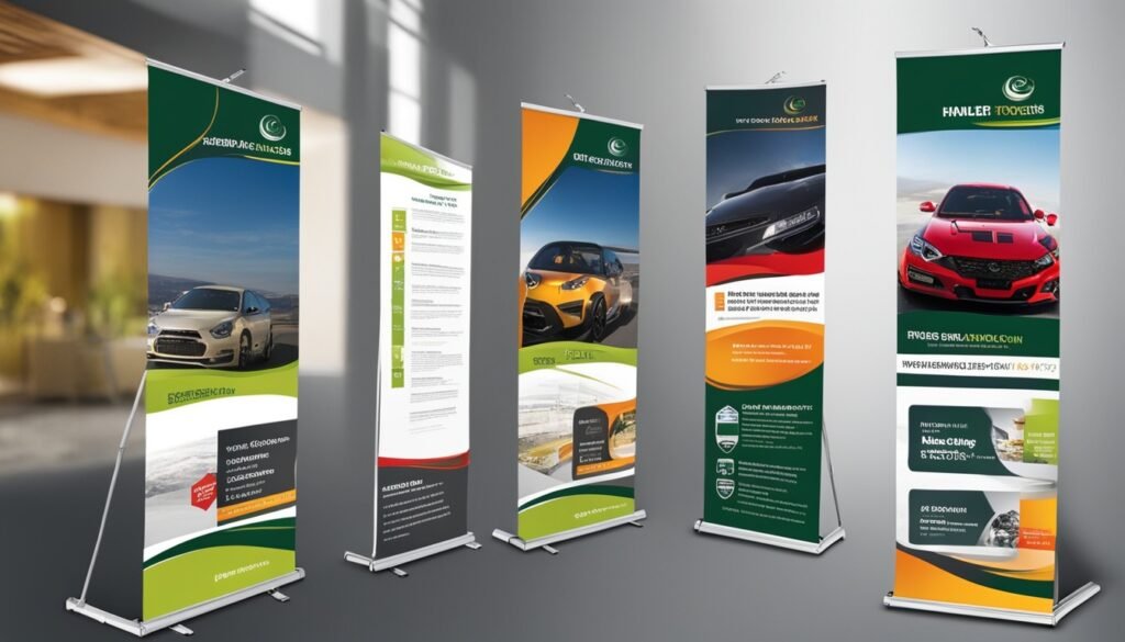types of pull up banners types of pull up banners